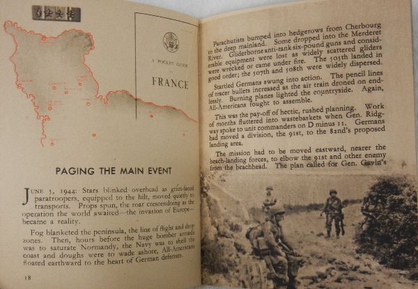   1945 ETO PARIS PRINTED 82nd AIRBORNE DIVISION WW2 UNIT HISTORY BOOKLET