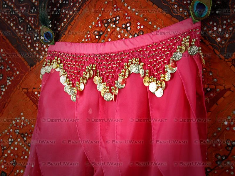 Belly Dance Ruffle Hip Scarf Belt Dress Skirt Costume  