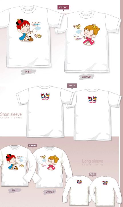 Uniqu custom t shirts for couple(1set=two T shirts)/B6  