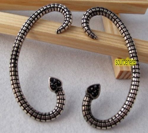 Pair Womens Punk Snake Ear Cuff Earring Anti Silver Earrings Vintage 