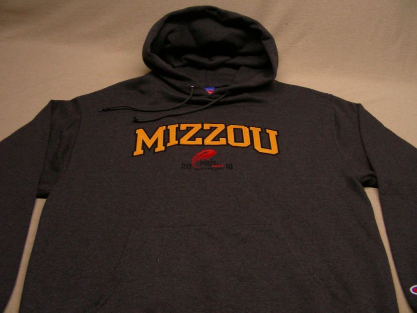 MISSOURI TIGERS   2010 INSIGHT BOWL   EMBROIDERED   HOODIE SWEATSHIRT 