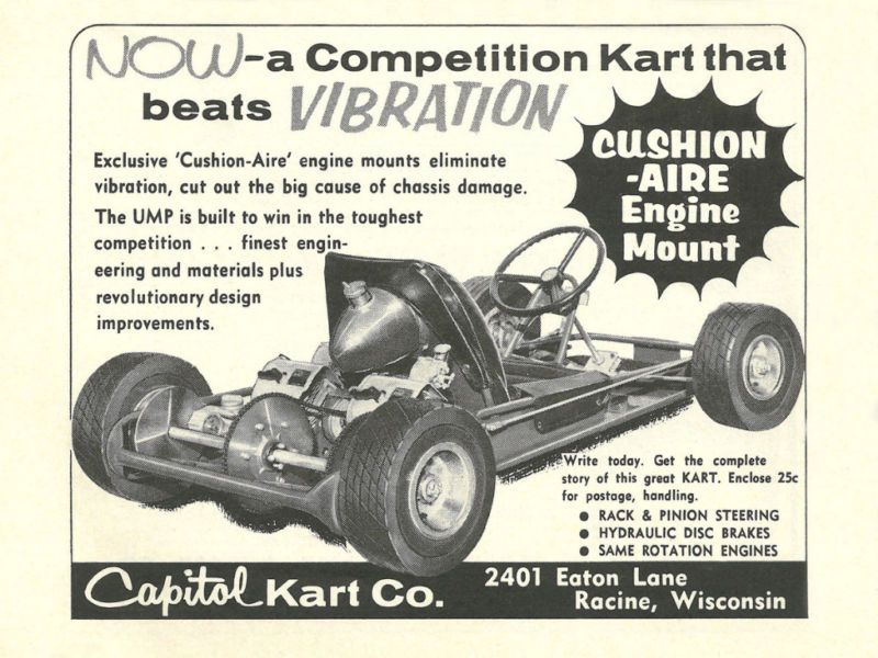 Vintage & Very Rare 1960 Capitol UMP Go Kart Ad  