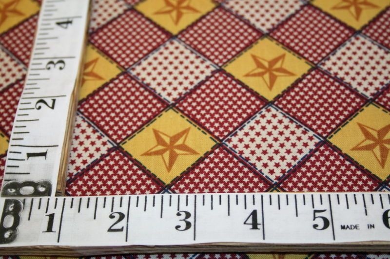 Uncle Sam, 1/2 Yd, Stars on Point, 32370 1, Red  