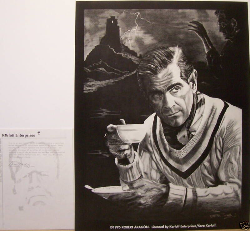 Robert Aragon   Boris Karloff   Signed + Numbered Print  