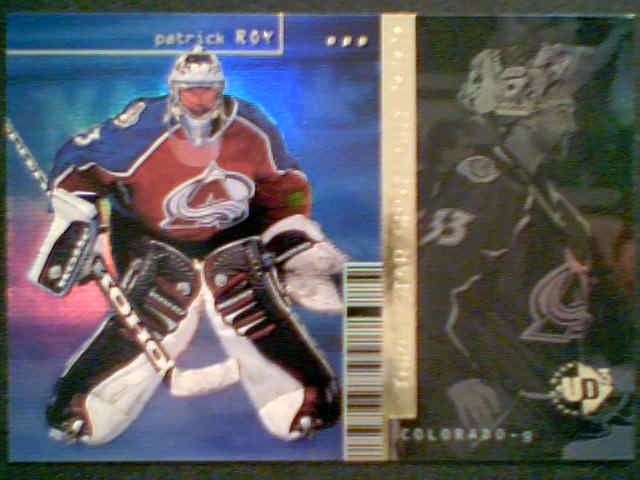 PATRICK ROY 1998 99 UD3 THREE STAR SPOTLIGHT RAINBOW FOIL TECHNOLOGY 