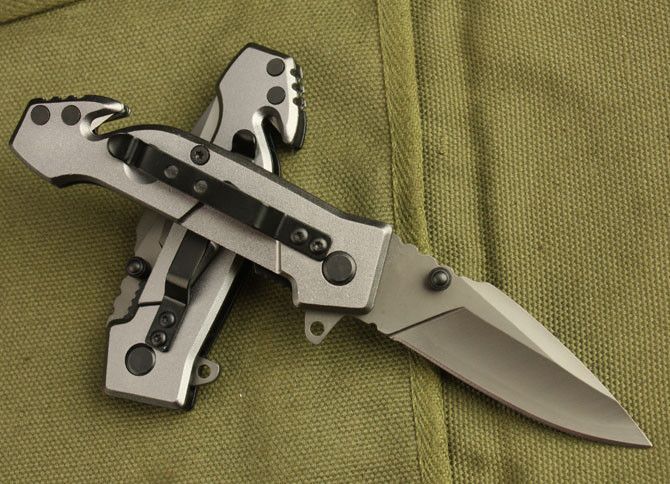 Semi automatic Clip & Cut rope folding Knife 66  