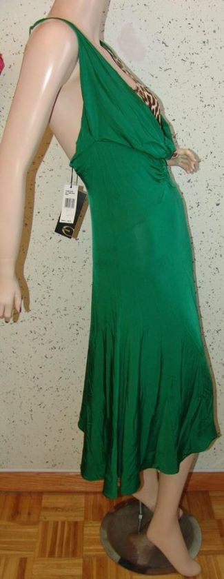 Just Cavalli Roberto Cavalli green evening dress 42  