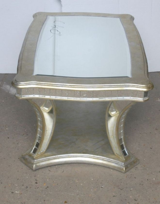 Art Deco Mirrored Coffee Table Glass Furniture  