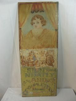 RARE EARLY AMERICAN FOLK ART SIGN MAKER TRADE SIGN W/ PORTRAIT 