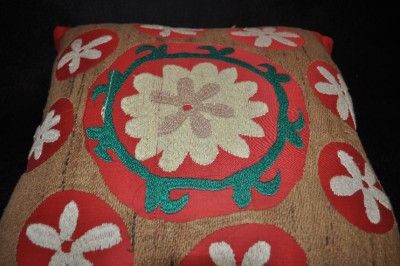 This is a beautiful pillow cover made from an original vintage Uzbek 