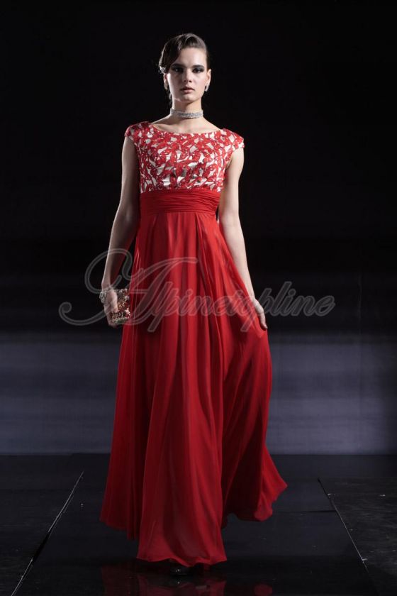 68 Size Attractive A line Bateau Neckline Prom Wedding Dress Party 