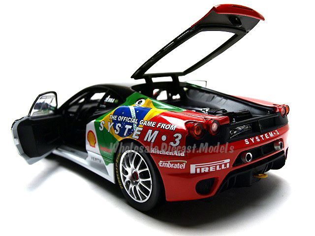   18 scale diecast car of ferrari f430 challenge 28 b senna die cast