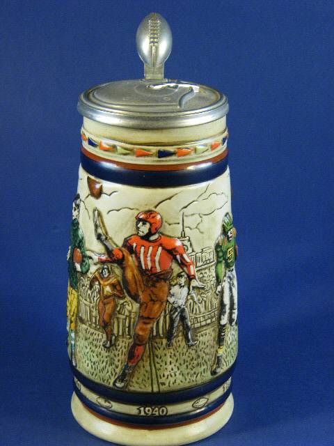 1983 Avon Football 1900   1980 Lidded Beer Stein  