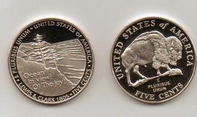 2005 S PROOF JEFFERSON NICKEL BISON OCEANVIEW  