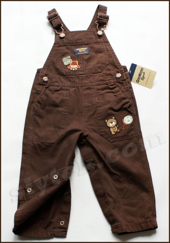 NWT BABY BOYS OSHKOSH OVERALL SHORTS Sz 6,9,12,18,24m  