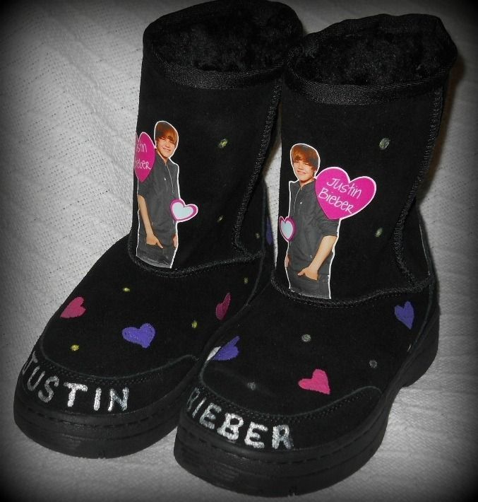 NEW Girls JUSTIN BIEBER Boots Shoes Sizes 13 1 2 3 4  