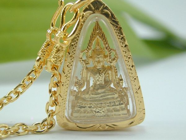 Special Thai Buddha Amulet 22K 24K Gold GP Baht Necklace  