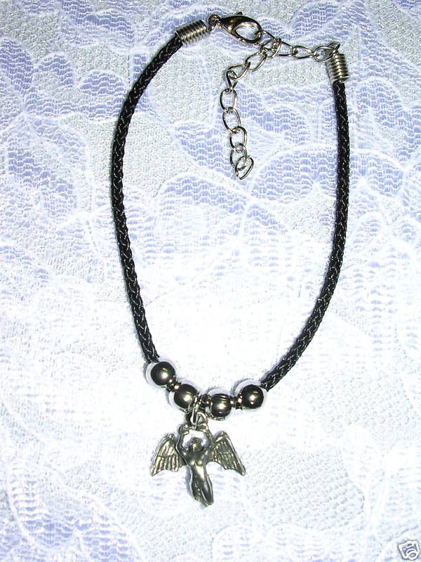 NEW PEWTER SWAN SONG ANGEL LED ZEPPELIN CHARM BRACELET  