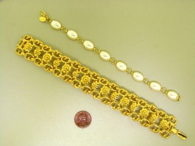   RICHELIEU SARAH COV PEARL CRYSTAL FLAPPER VINTAGE NECKLACE PIN  