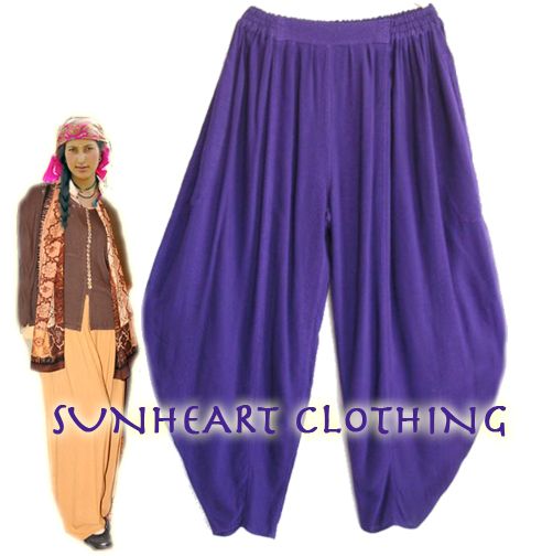 TIENDA HO MOROCCAN COTTON URBAN PURPLE GODDESS FUNKY HAREM PANTS SML 