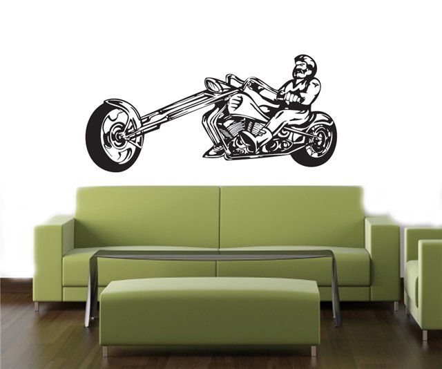 BIKE CHOPPER HARLEY VIKING ART Vinyl Decal Sticker B32  