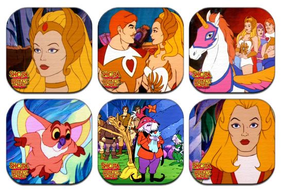 Set She ra Coasters MOTU Adora He man Hordak Beermat  