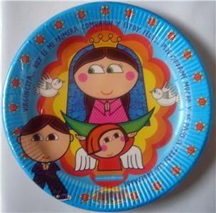 VIRGENCITA FIRST COMMUNION Party boy spanish 16 plates  