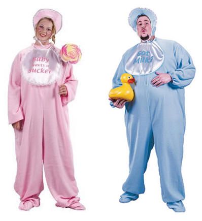 Be My Baby Adult Plus Size Pajama Jumpsuit Costume  