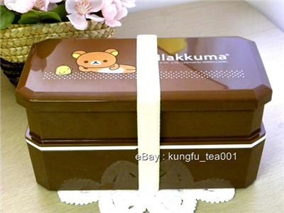 Rilakkuma Relax Bear 2tier Bento Lunch Box w Chopstick  