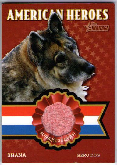 SHANA 2009 Topps American Heritage Heroes Relics Dog Bedding  