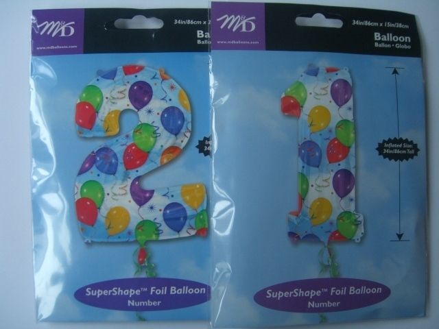 34 foil balloons 21 pattern £ 11 99