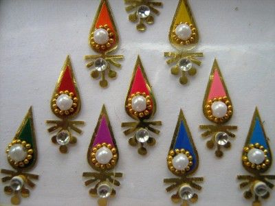 10 SHEETS INDIAN BINDIS STICKERS TATOOS FANCY DRESS  