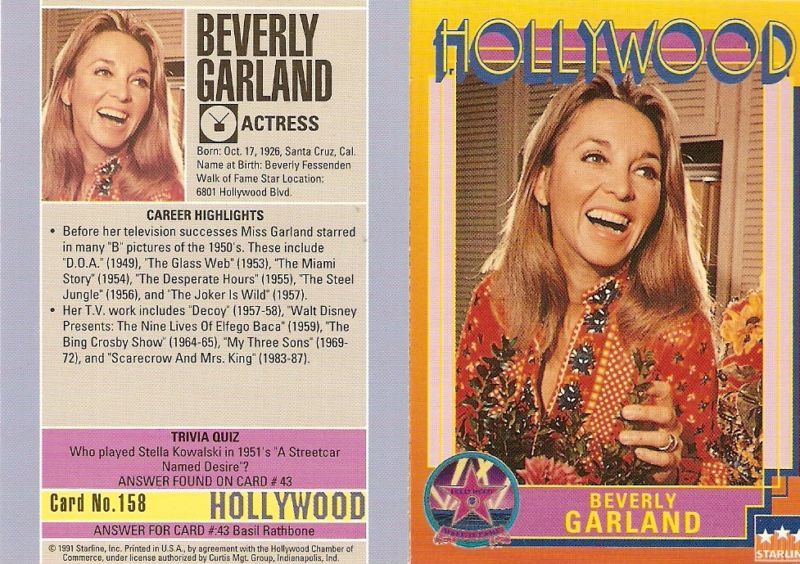 Beverly Garland 25 Card Lot Hollywood Trading Cards  