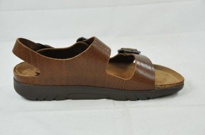 MEPHISTO ZEUS FIT. DESERT BROWN BUFFALO LEATHER WALKING SANDAL 40 6 