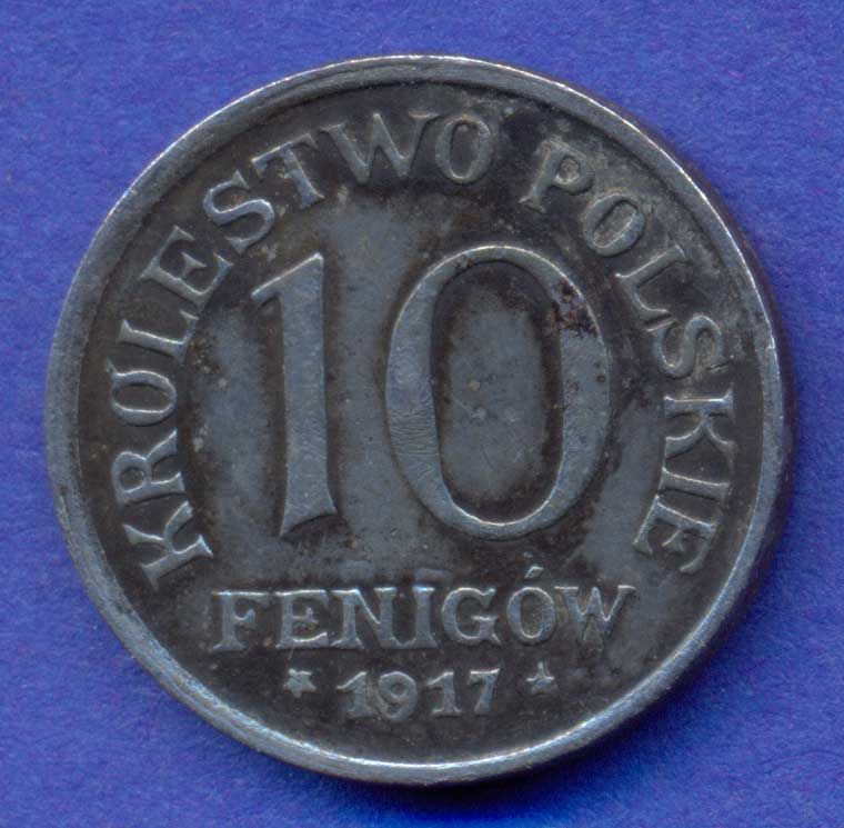 POLAND 10 FENIGOW 1917   KM Y6   T35  