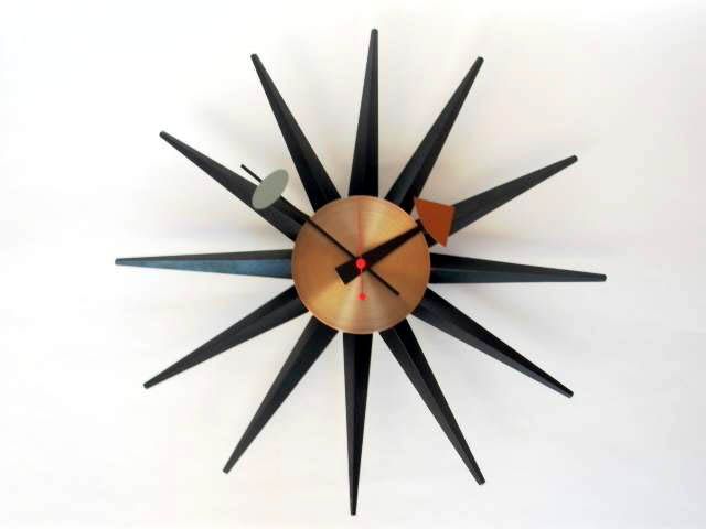 George Nelson Black Sunburst Clock Modern & Classic  