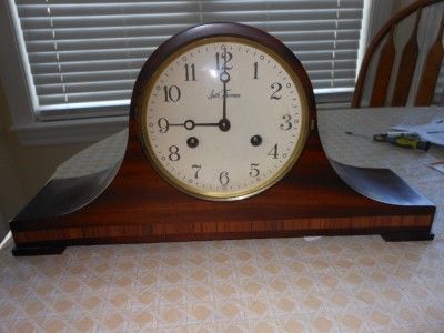 VINTAGE SETH THOMAS LYNTON 2W 8 DAY GERMAN MADE MANTEL CLOCK  