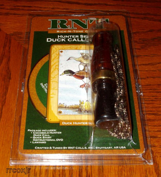 RNT RICH N TONE HUNTER SERIES COCOBOLO DUCK CALL+LANYARD+DVD COMBO KIT 