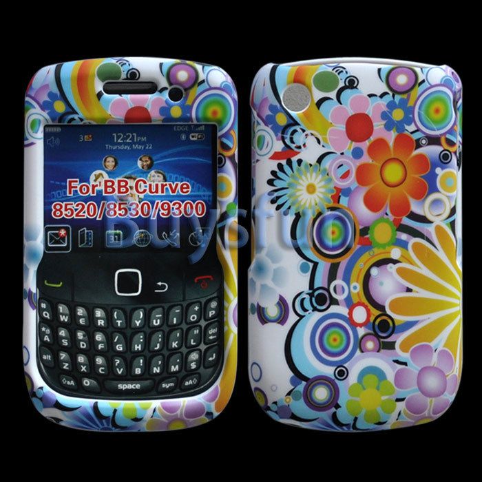 FLOWER Hard Cover Case FOR BLACKBERRY CURVE 8520 8530  