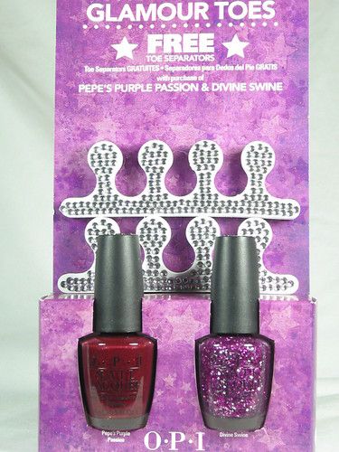   Holiday 2011 Muppets GLAMOUR TOES Pepes Purple Passion Divine Swine