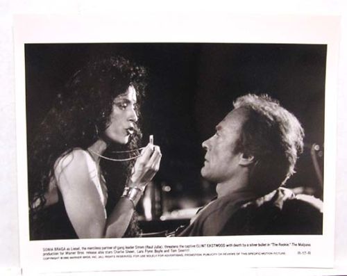 1990 Still THE ROOKIE Clint Eastwood Sonia Braga  