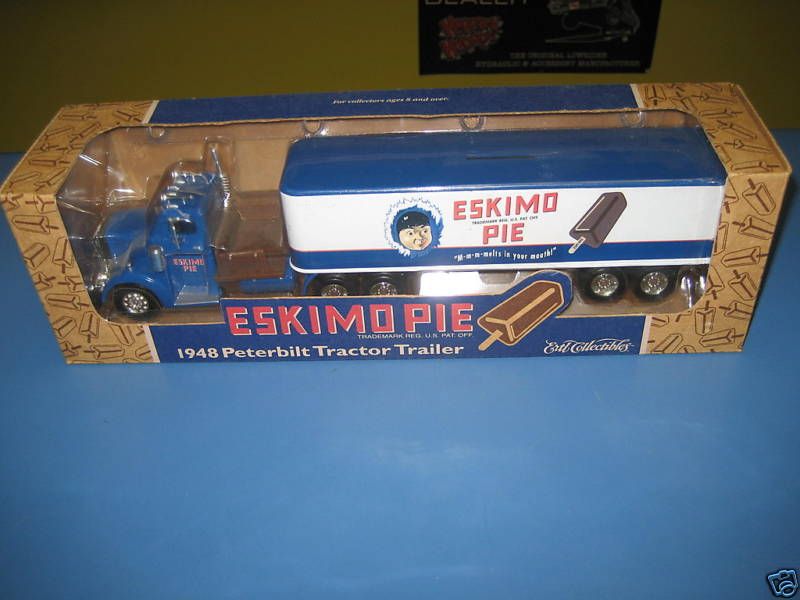 ERTL ESKIMO PIE 1948 PETERBILT TRACTOR TRAILER BANK  