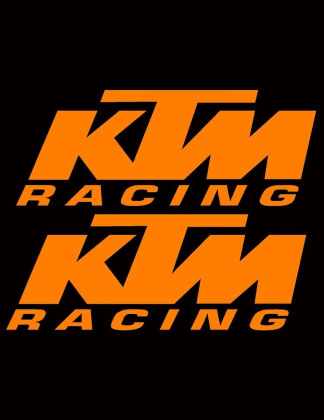   KTM RACING DECAL STICKER MOTORCYCLE MX MOTOCROSS SX QUAD ATV SUPERMOTO