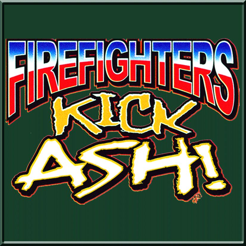 Firefighters Kick Ash Funny Fireman Shirt S 2X,3X,4X,5X  