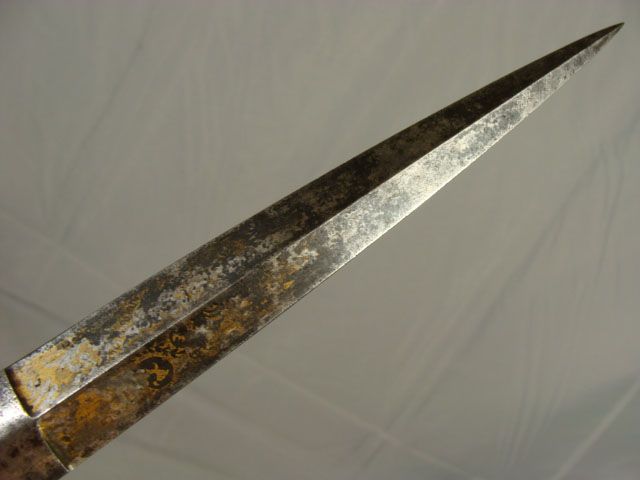 Large Early 19th C British Dirk Dagger Knife no Sword  