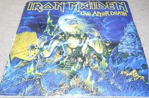 IRON MAIDEN SIGNED ALBUM   BRUCE DICKINSON +1  