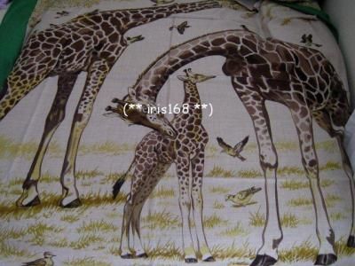   CASHMERE SILK SHAWL GM LES GIRAFES ROBERT DALLET VERT NATUREL BRUN