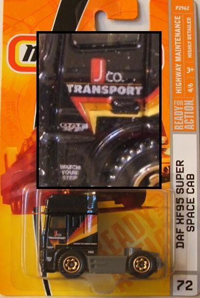 MATCHBOX #72 DAF XF95 Super Space Cab, 2009 issue  