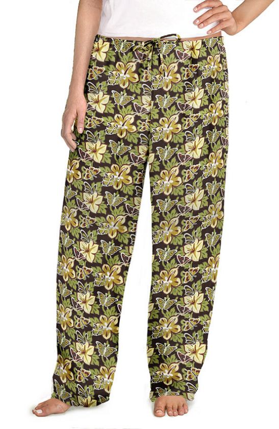 Annie Hill Designer Butterfly Pajama Lounge Pants US Sm 763922296073 