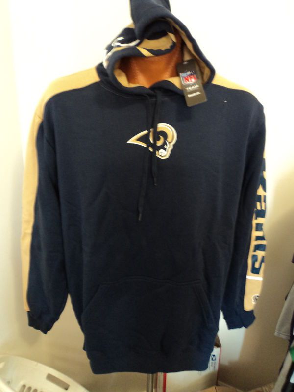 Reebok NFL St Louis Rams Mens Power House Hoodie NWT M  